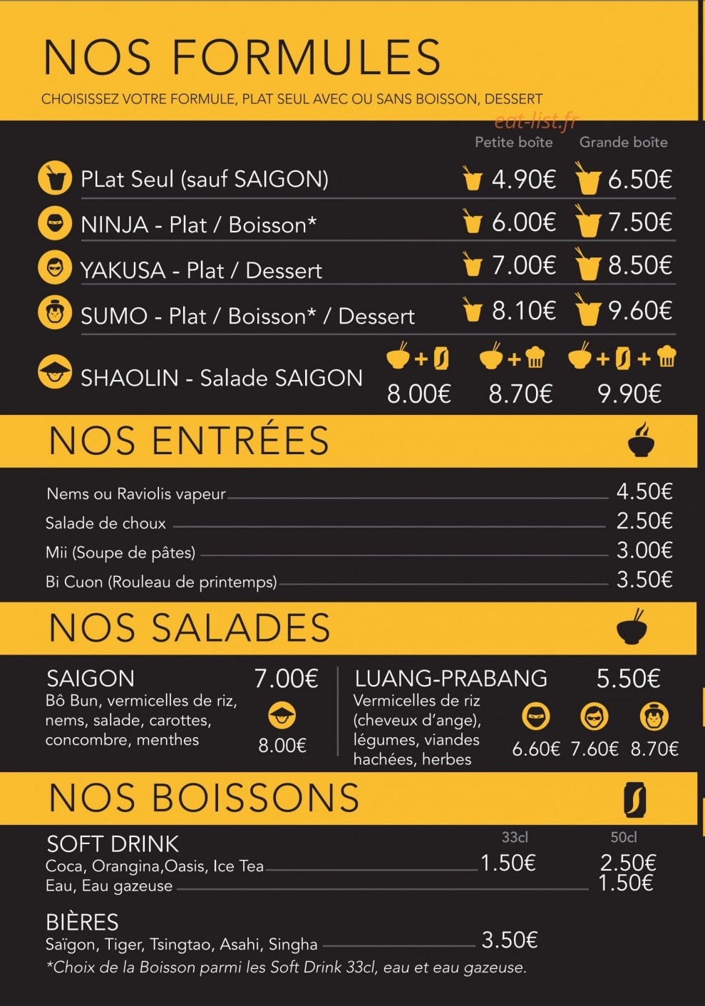 The Noodles Shop — carte page 2