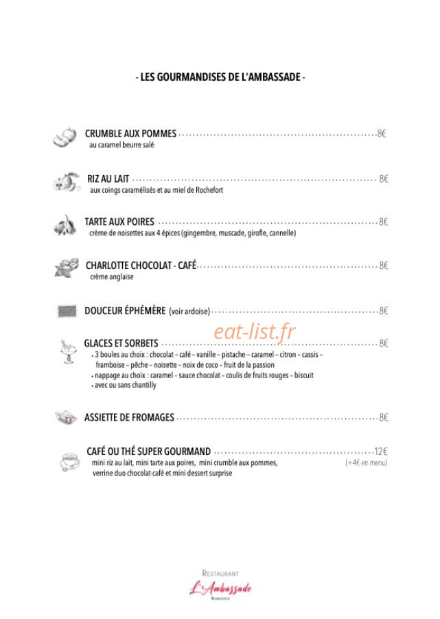 L'Ambassade — carte page 1