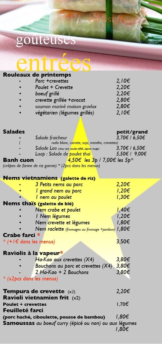 Little Saigon Restaurant — carte page 5