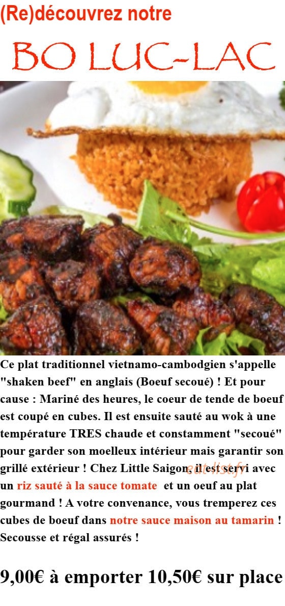 Little Saigon Restaurant — carte page 1