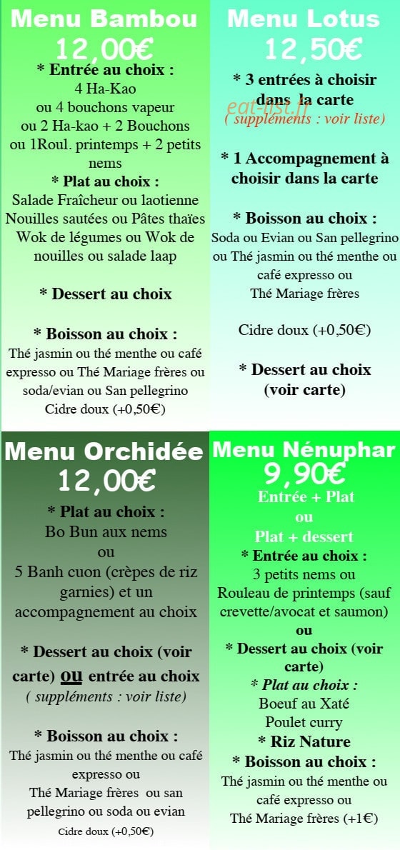 Little Saigon Restaurant — carte page 10