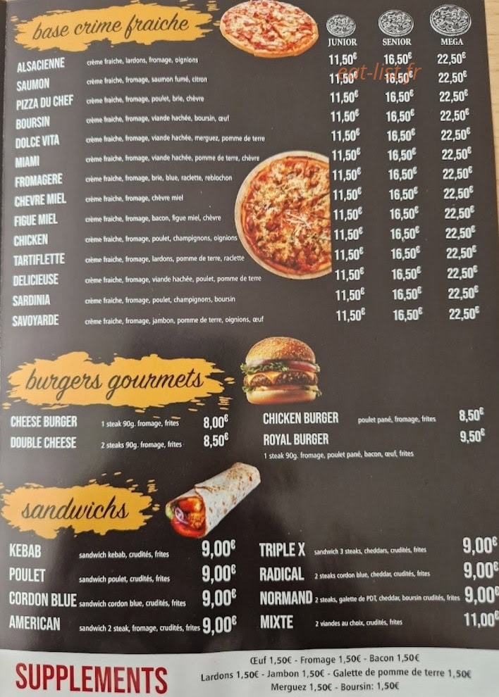 Pizza Royal — carte page 3