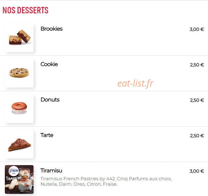 442 burger — carte page 9