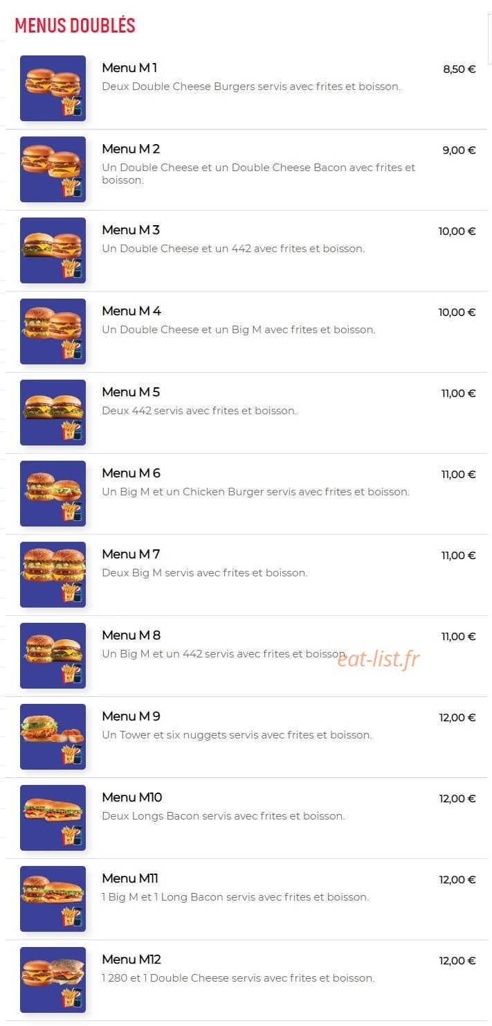 442 burger — carte page 2