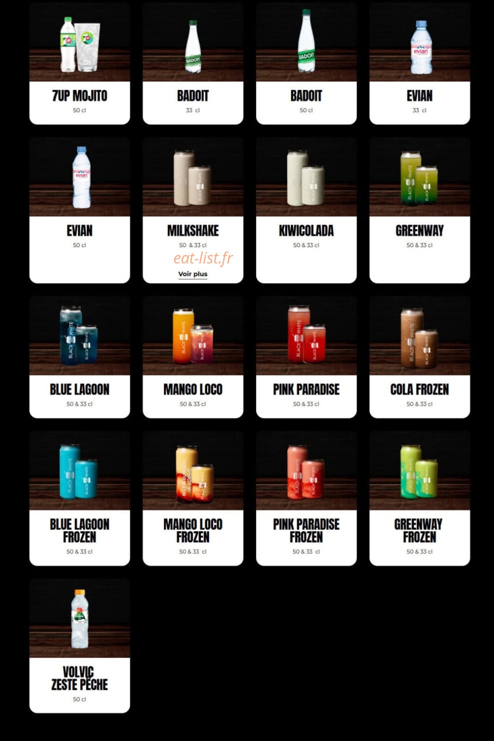 Black & White Burger — carte page 5