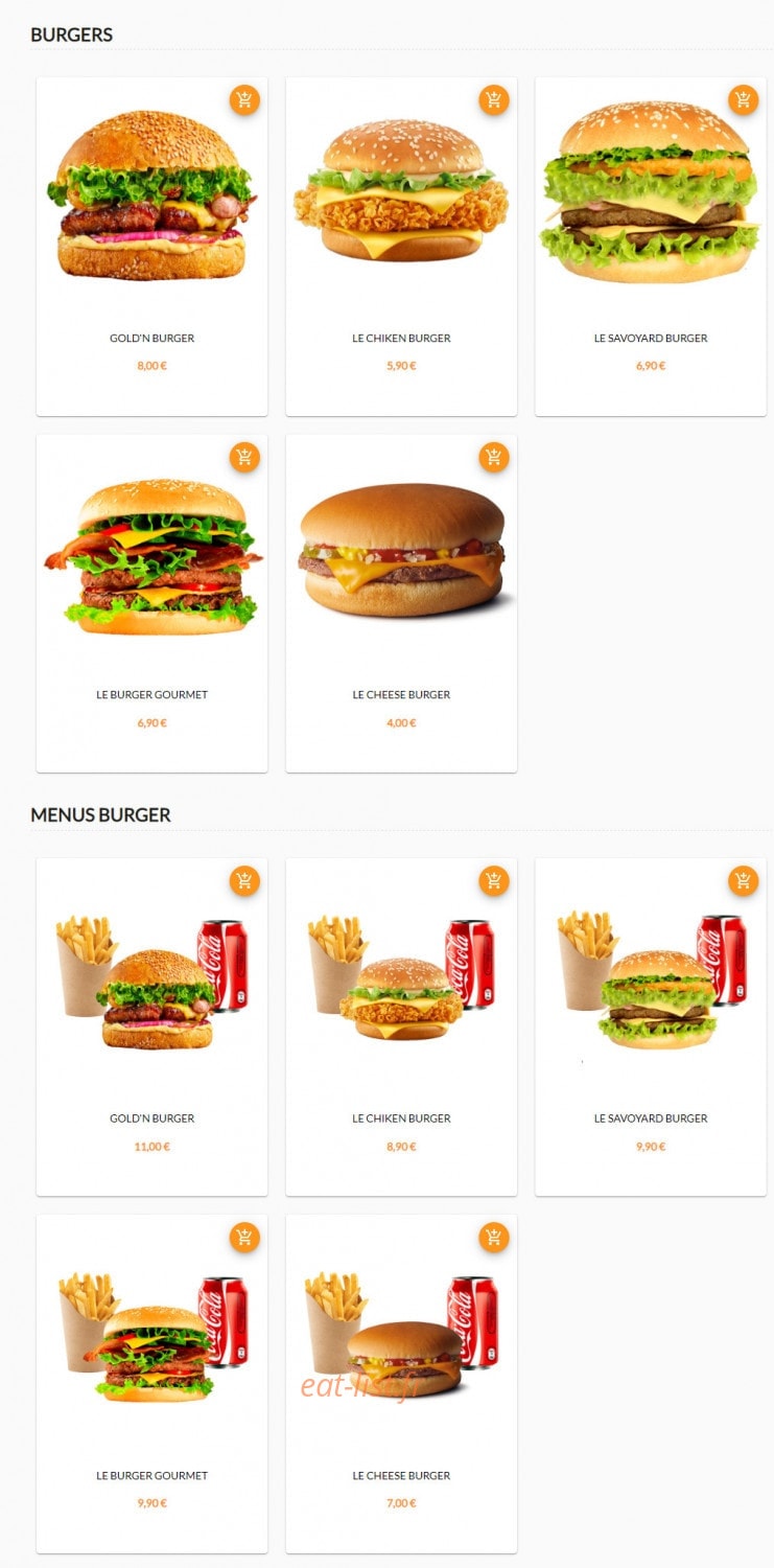 Gold'N Food — carte page 2
