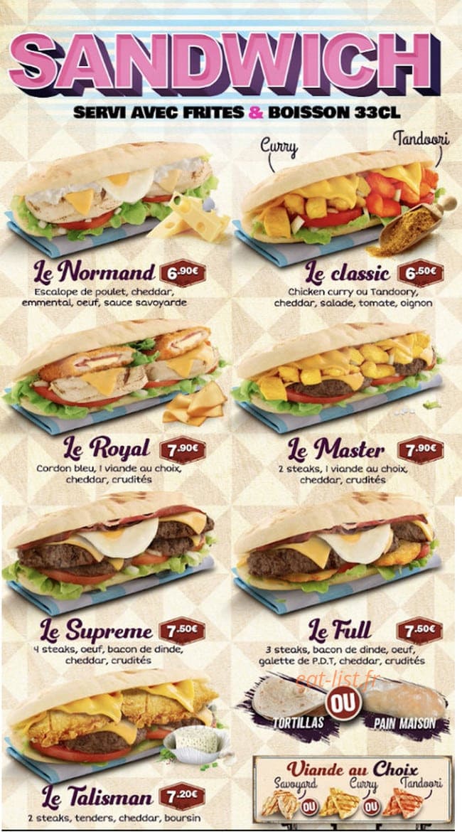Gourmy's — carte page 2