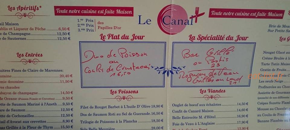 Le Canal — carte page 1