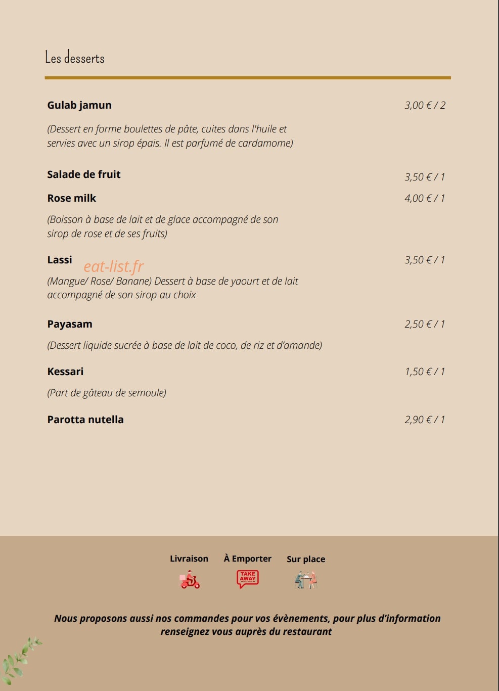 Les saveurs du canal — carte page 6