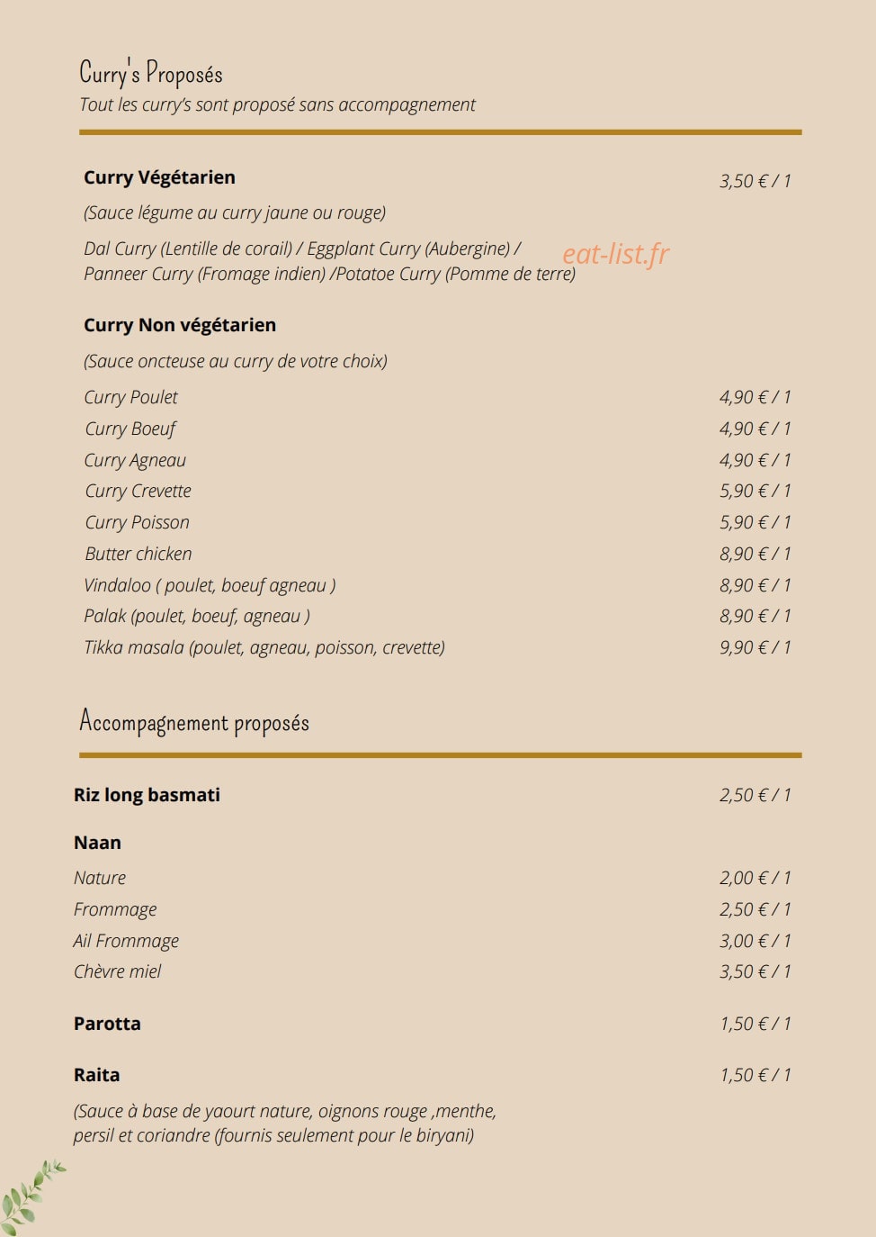 Les saveurs du canal — carte page 4