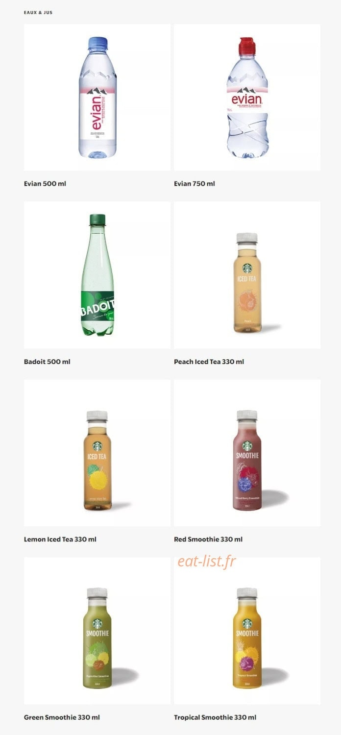 Starbucks Coffee — carte page 12