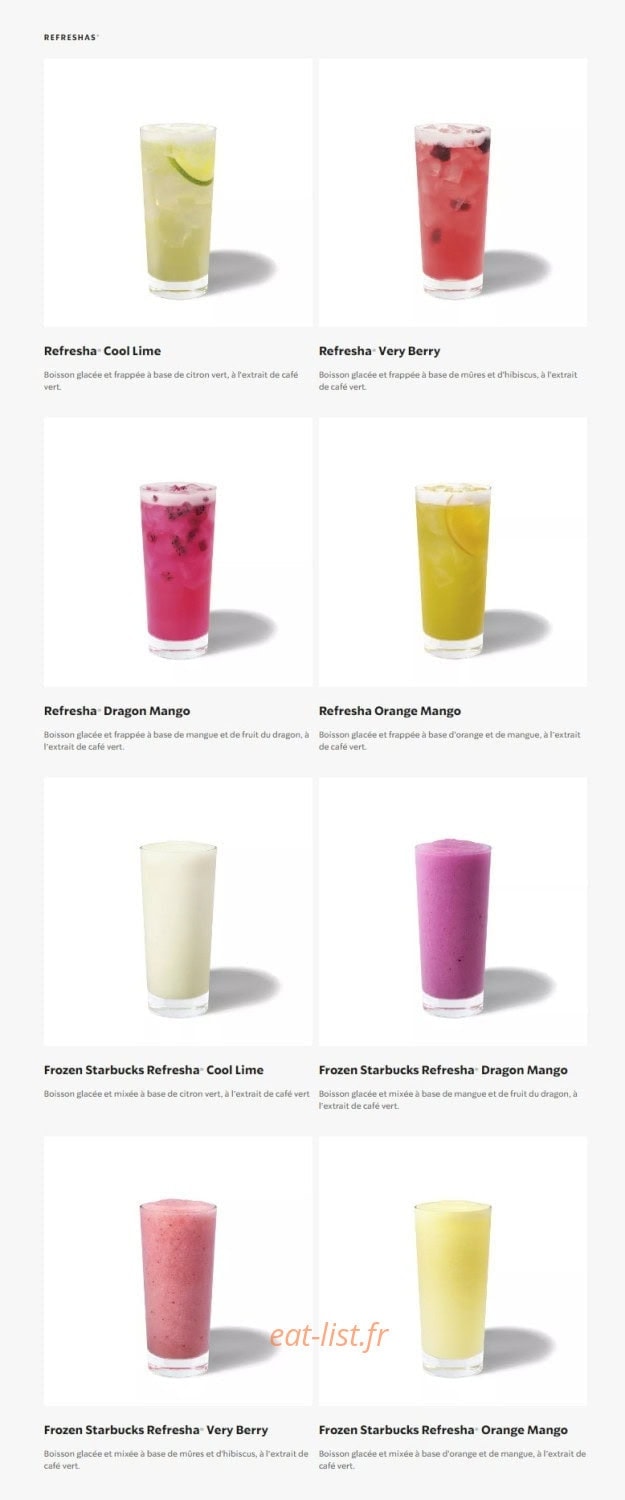 Starbucks Coffee — carte page 6