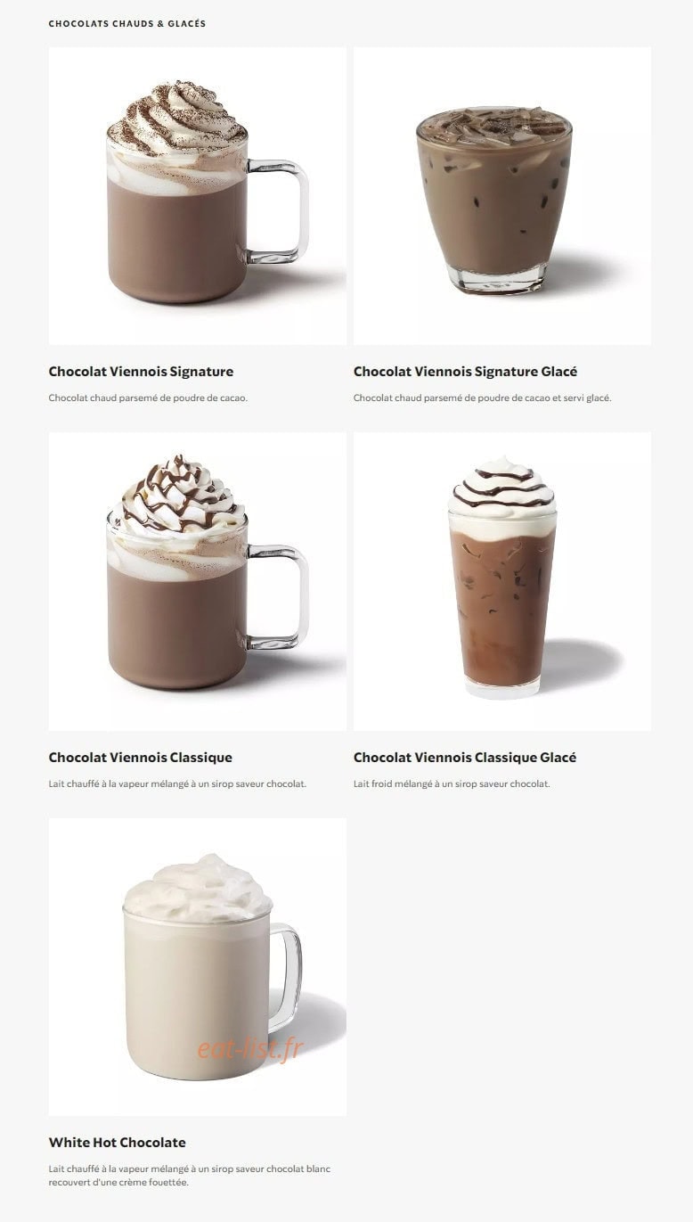 Starbucks Coffee — carte page 5
