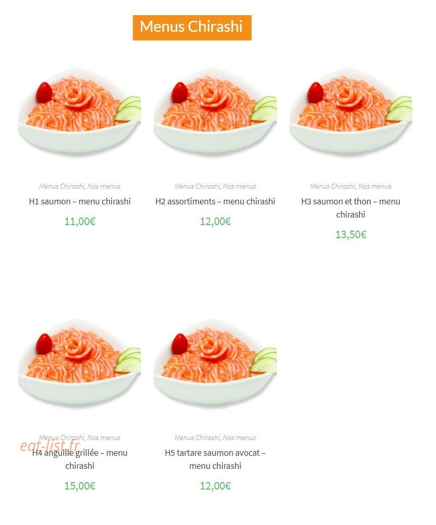 Sushi Élysées — carte page 7