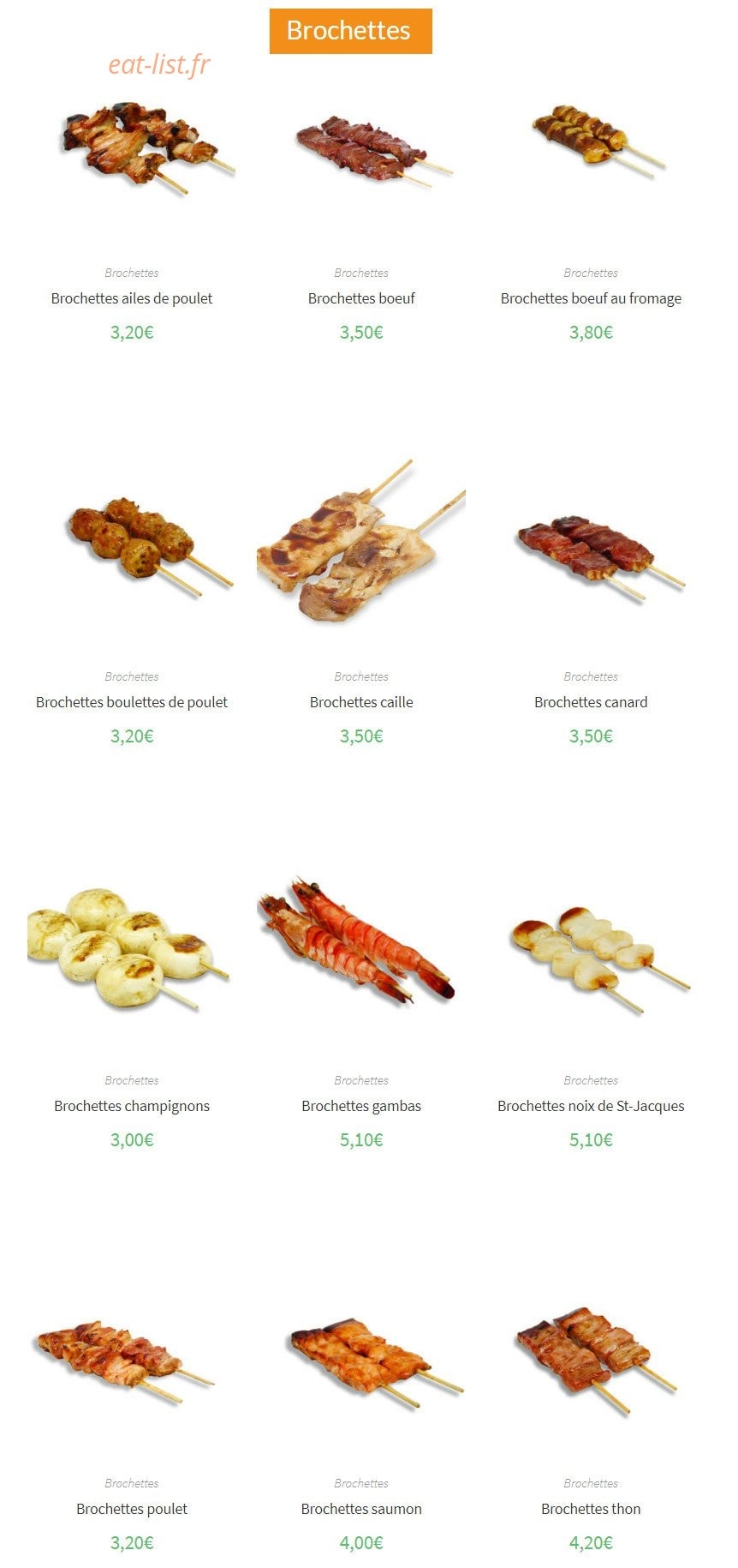 Sushi Élysées — carte page 15