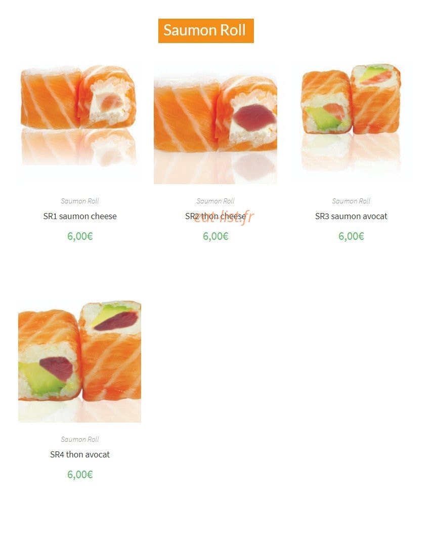 Sushi Élysées — carte page 17