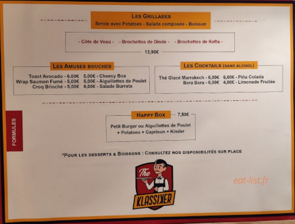 The Klassiker — carte page 1