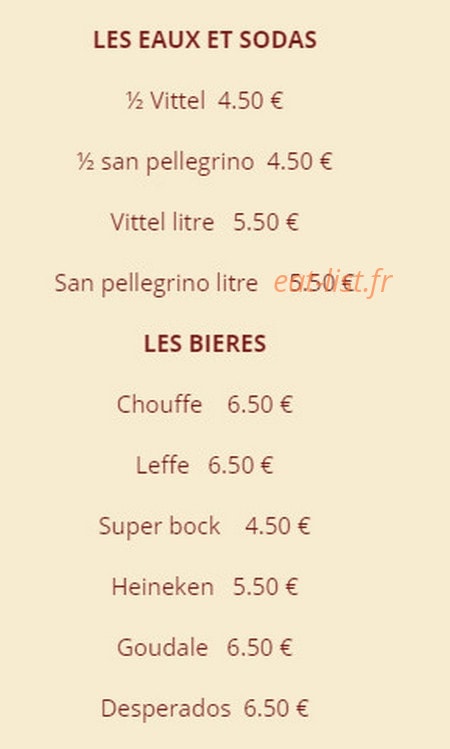Chez Jean Claude — carte page 5