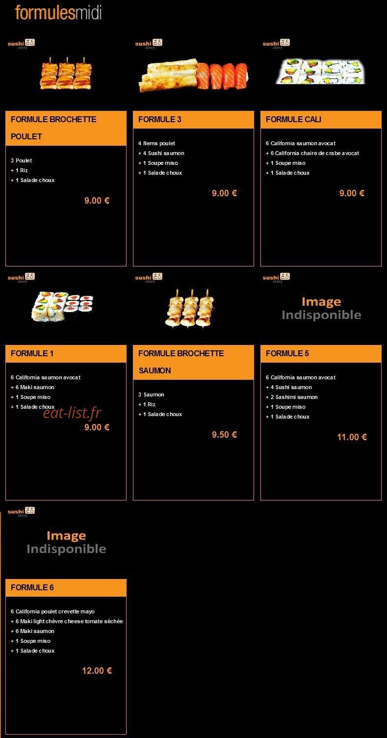 Sushi Story — carte page 16
