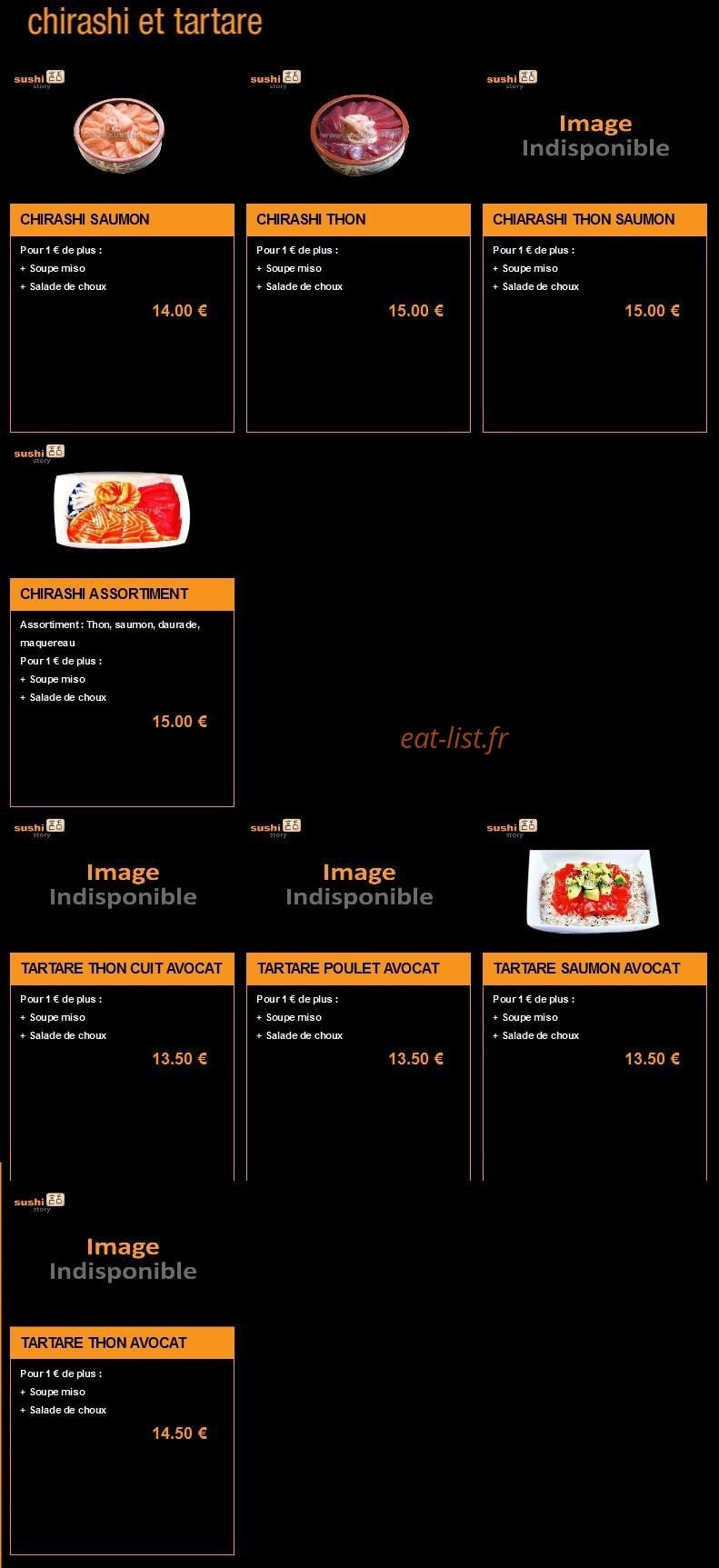 Sushi Story — carte page 2