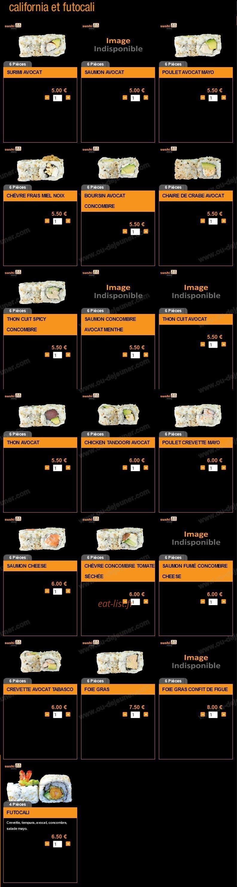 Sushi Story — carte page 4