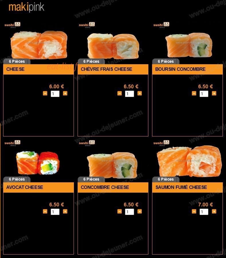 Sushi Story — carte page 9