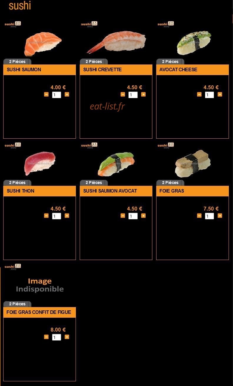 Sushi Story — carte page 13
