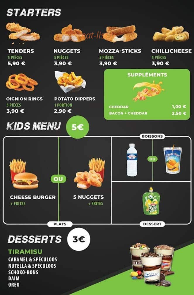 Ahmburgers — carte page 6