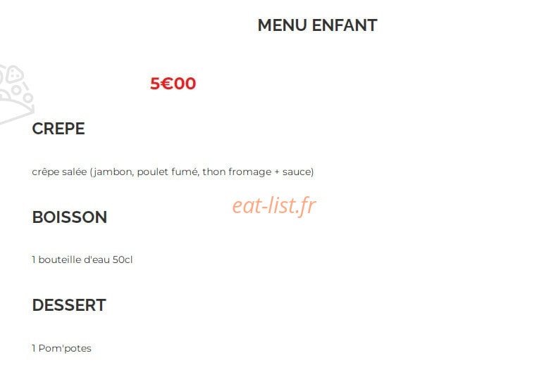Fête à Crêpe — carte page 6