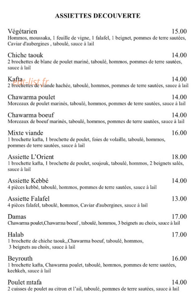 L'Orient — carte page 1