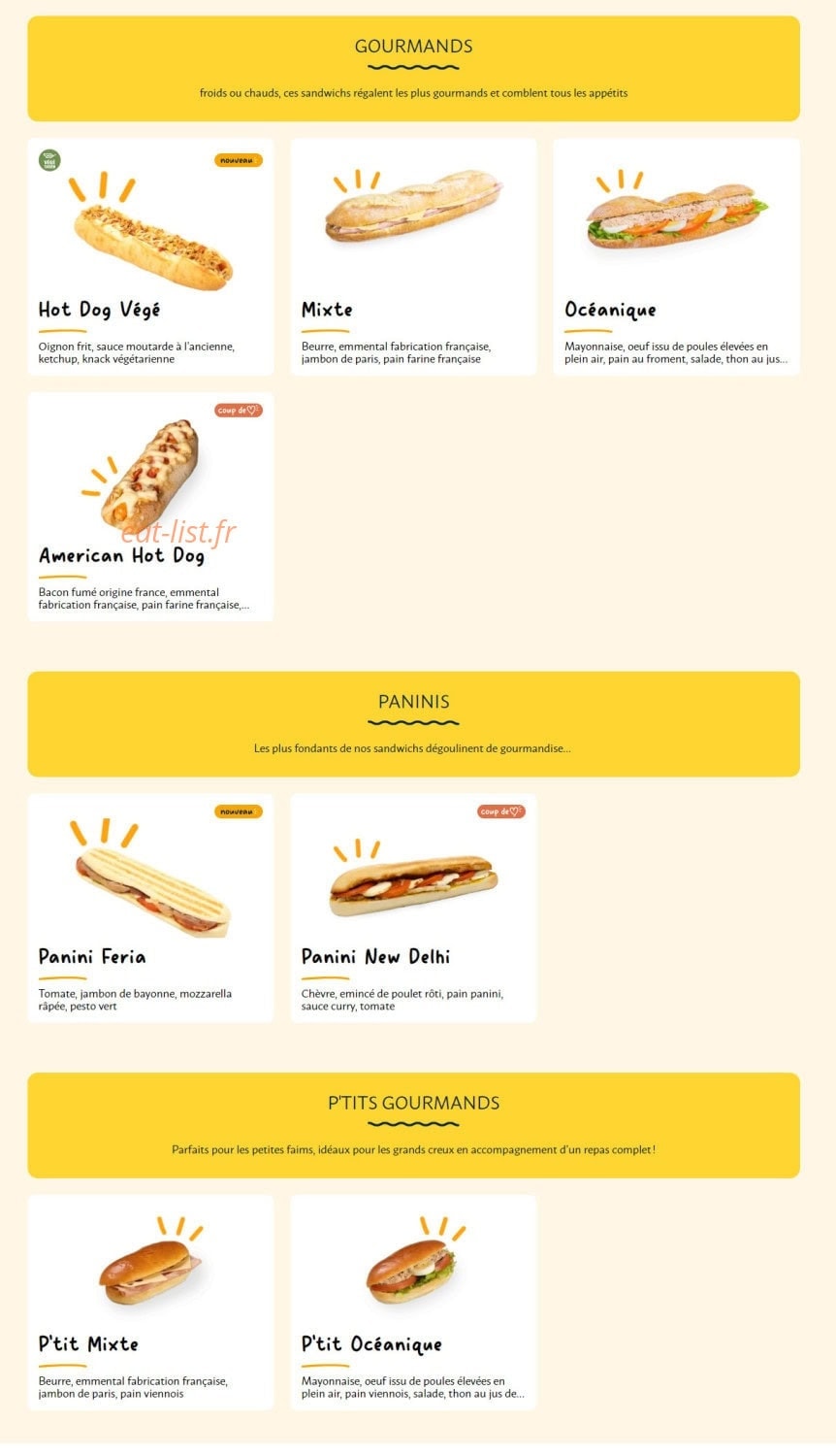 La Croissanterie — carte page 3