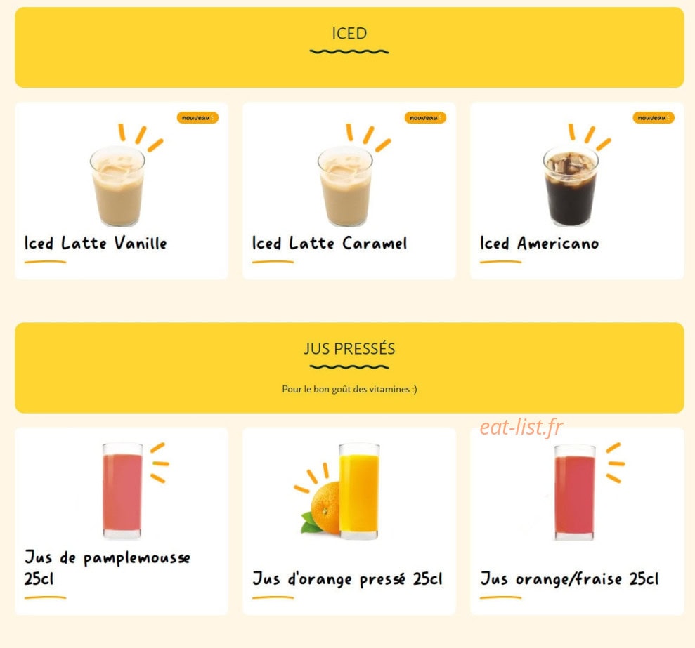 La Croissanterie — carte page 12