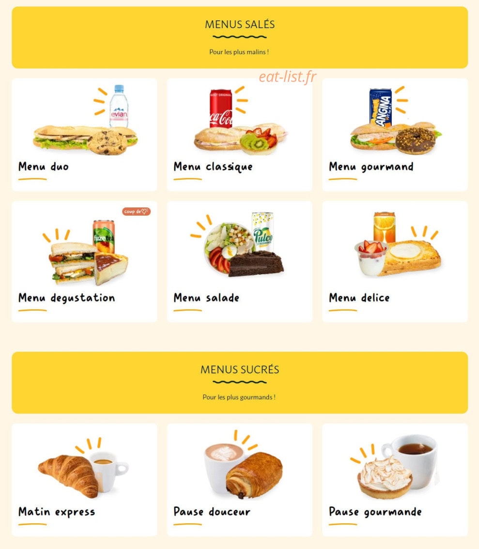 La Croissanterie — carte page 1