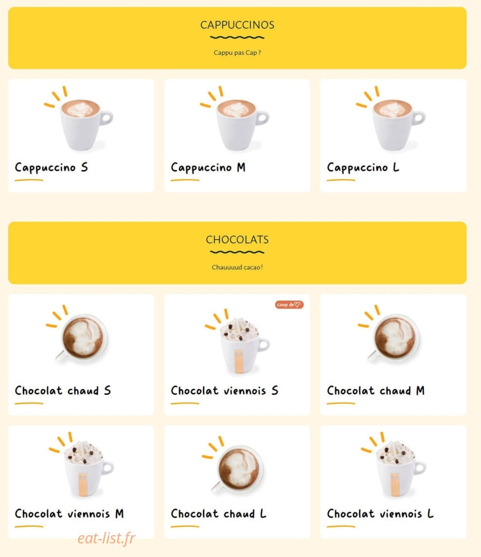 La Croissanterie — carte page 10
