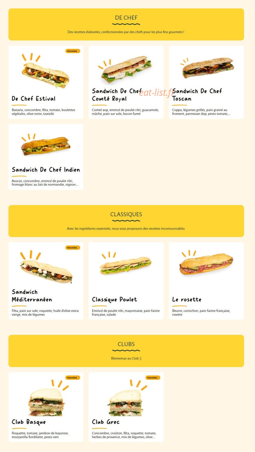 La Croissanterie — carte page 2