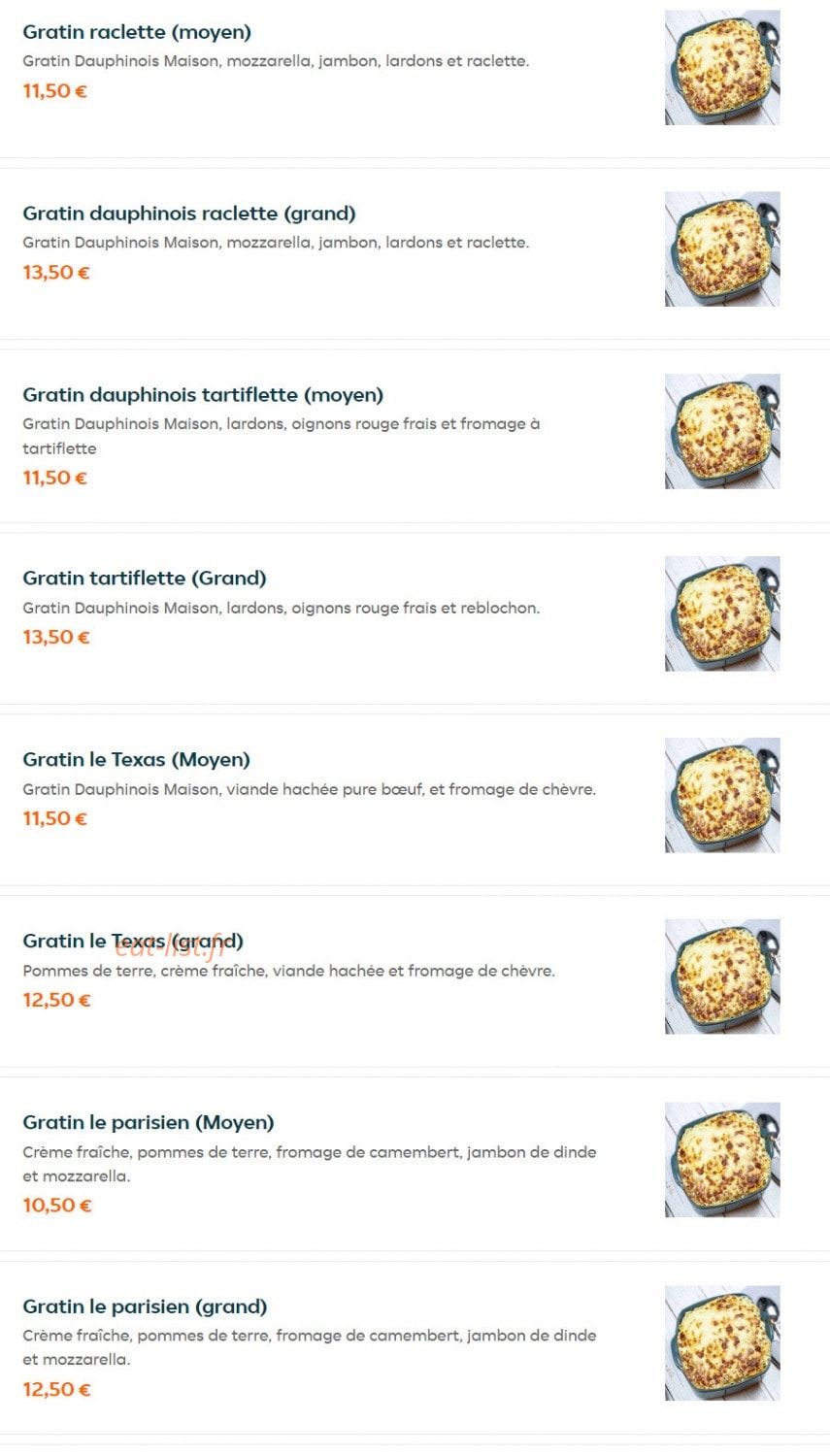 La Maison Du Gratin — carte page 2