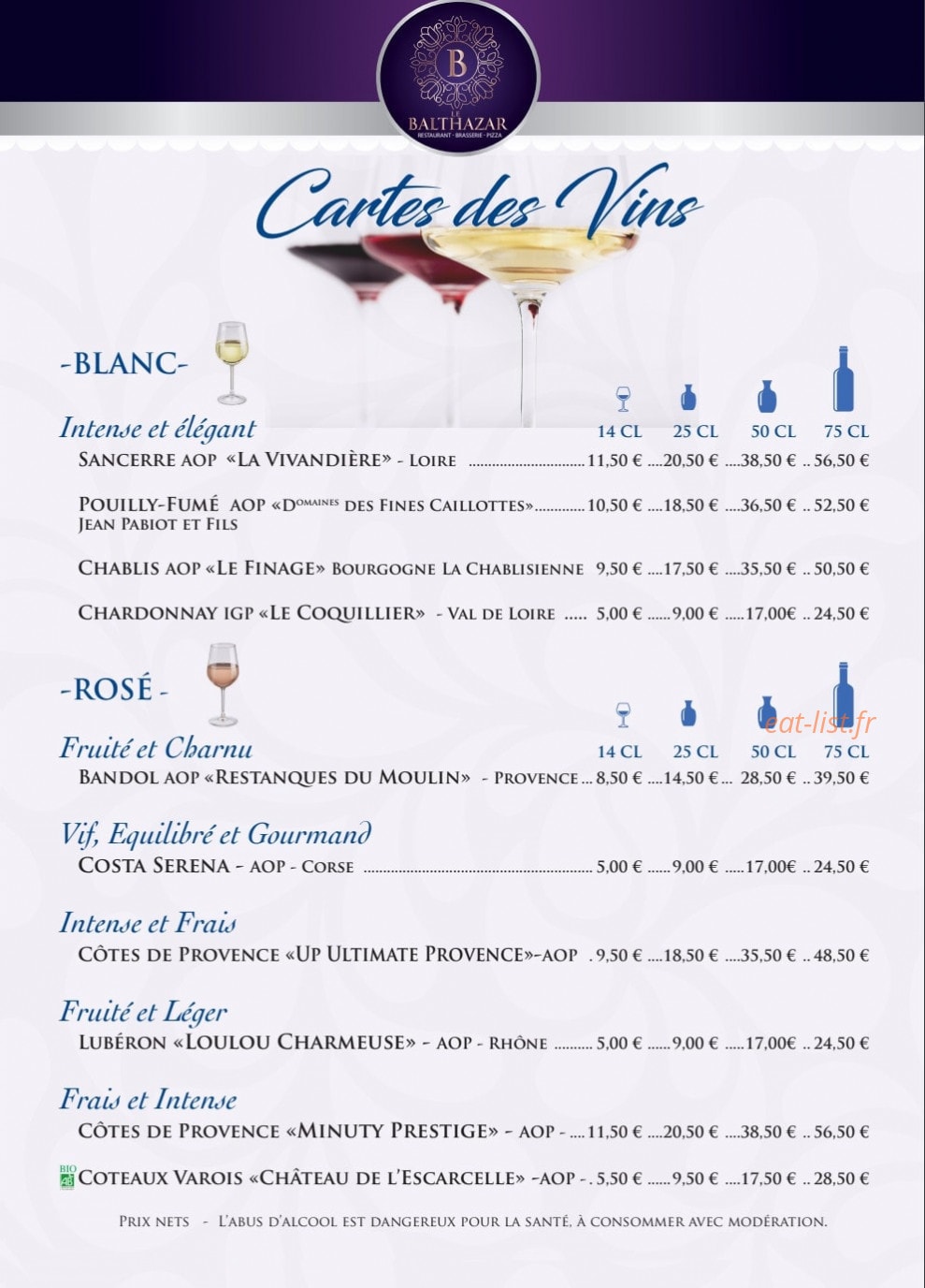 Le Balthazar — carte page 5
