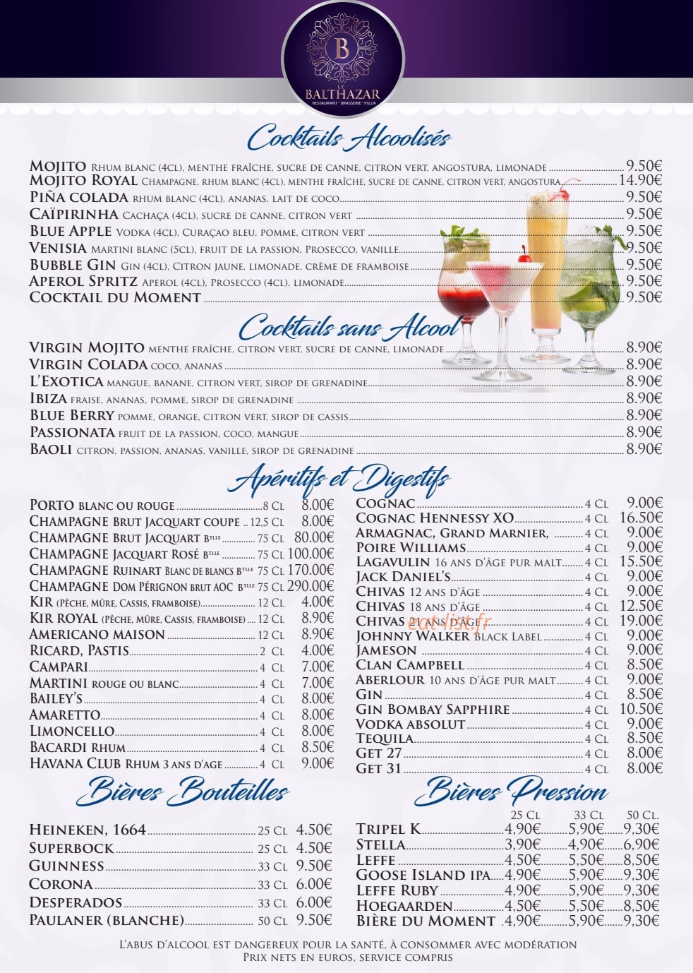 Le Balthazar — carte page 8