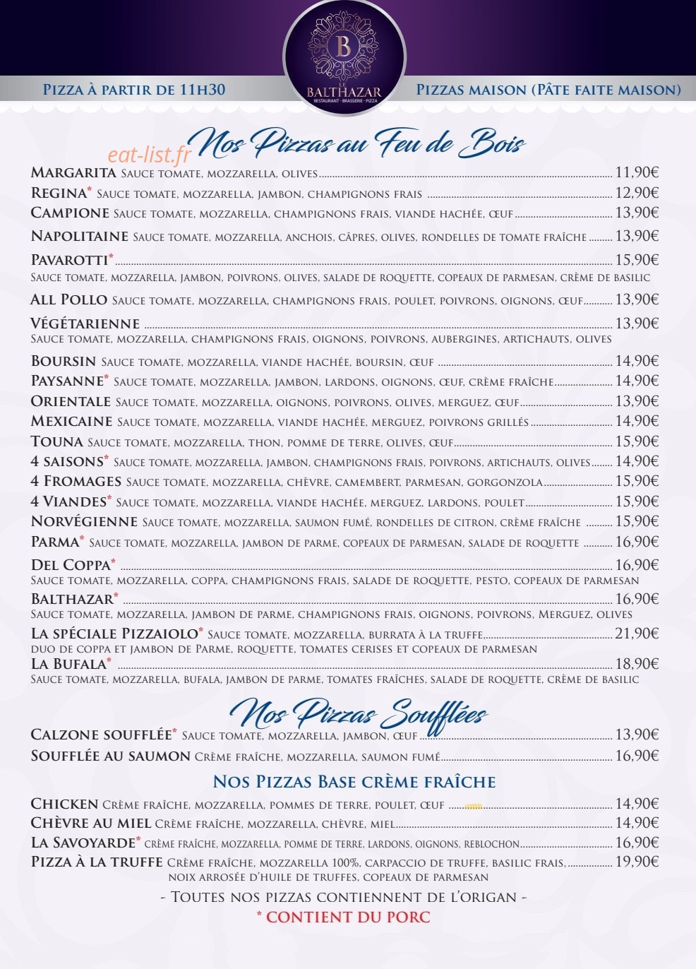 Le Balthazar — carte page 3