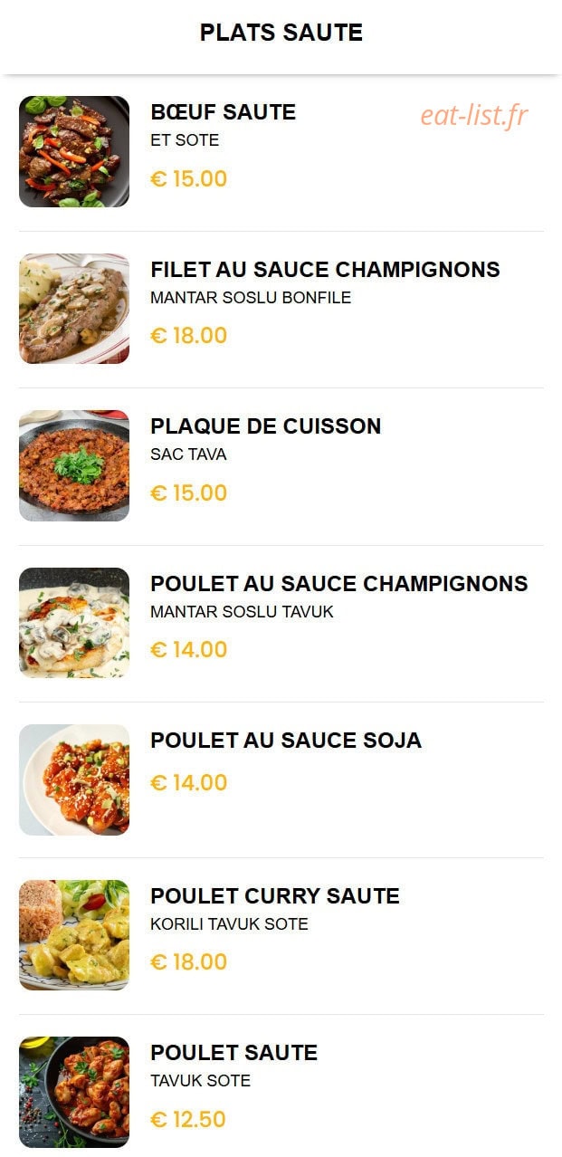 Le Rayko Lounge — carte page 8