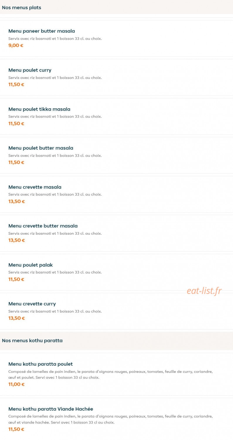 Le Tasty Naan — carte page 2