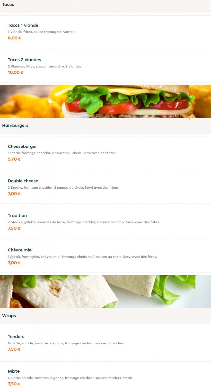 O'Gourmet — carte page 3