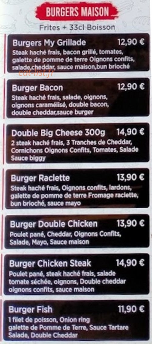 O’ My Grillade — carte page 10
