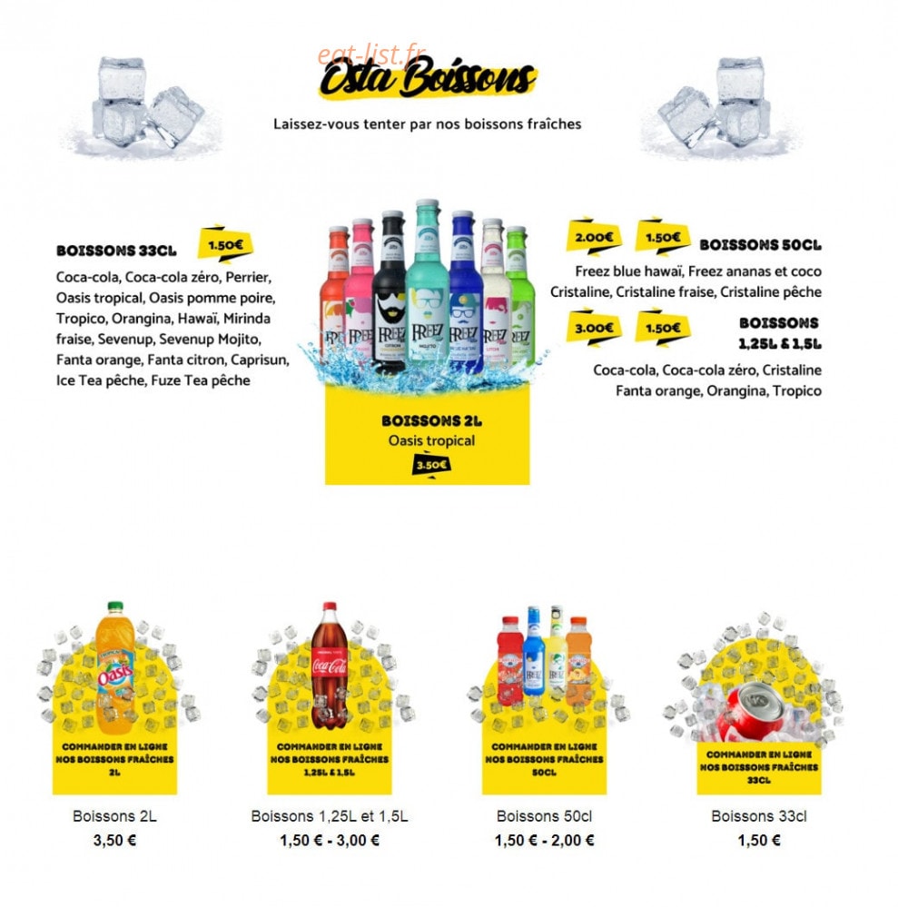 Osta Pizza — carte page 13