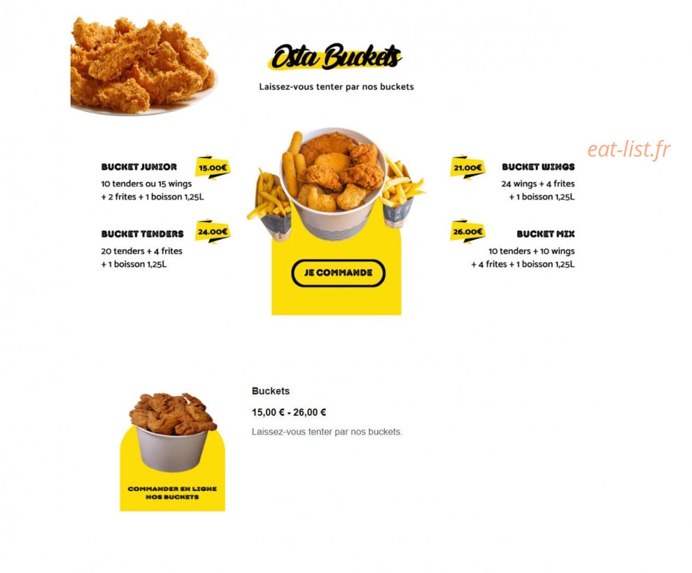 Osta Pizza — carte page 7