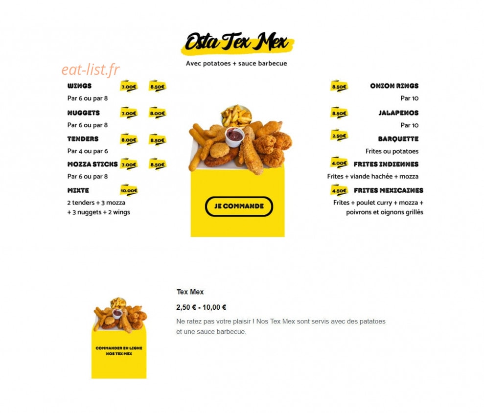 Osta Pizza — carte page 8