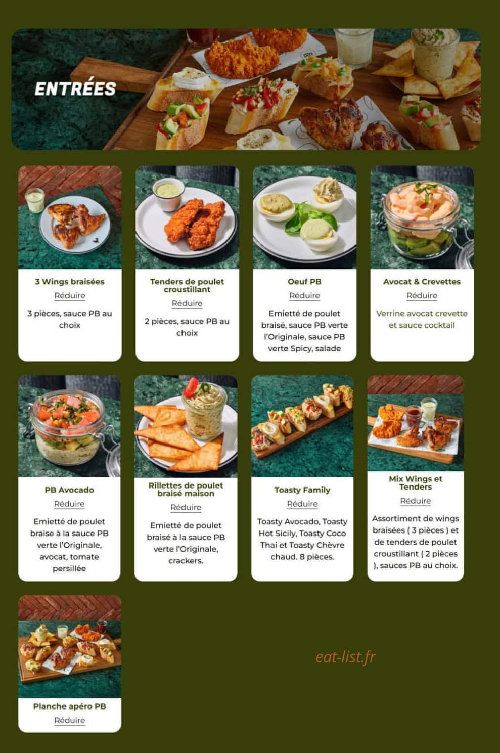 PB Poulet Braisé — carte page 3