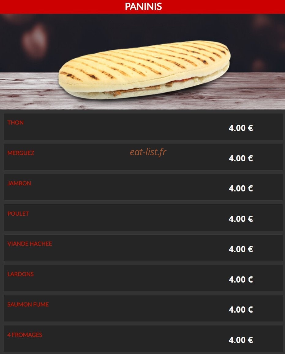 Pizza Service — carte page 21
