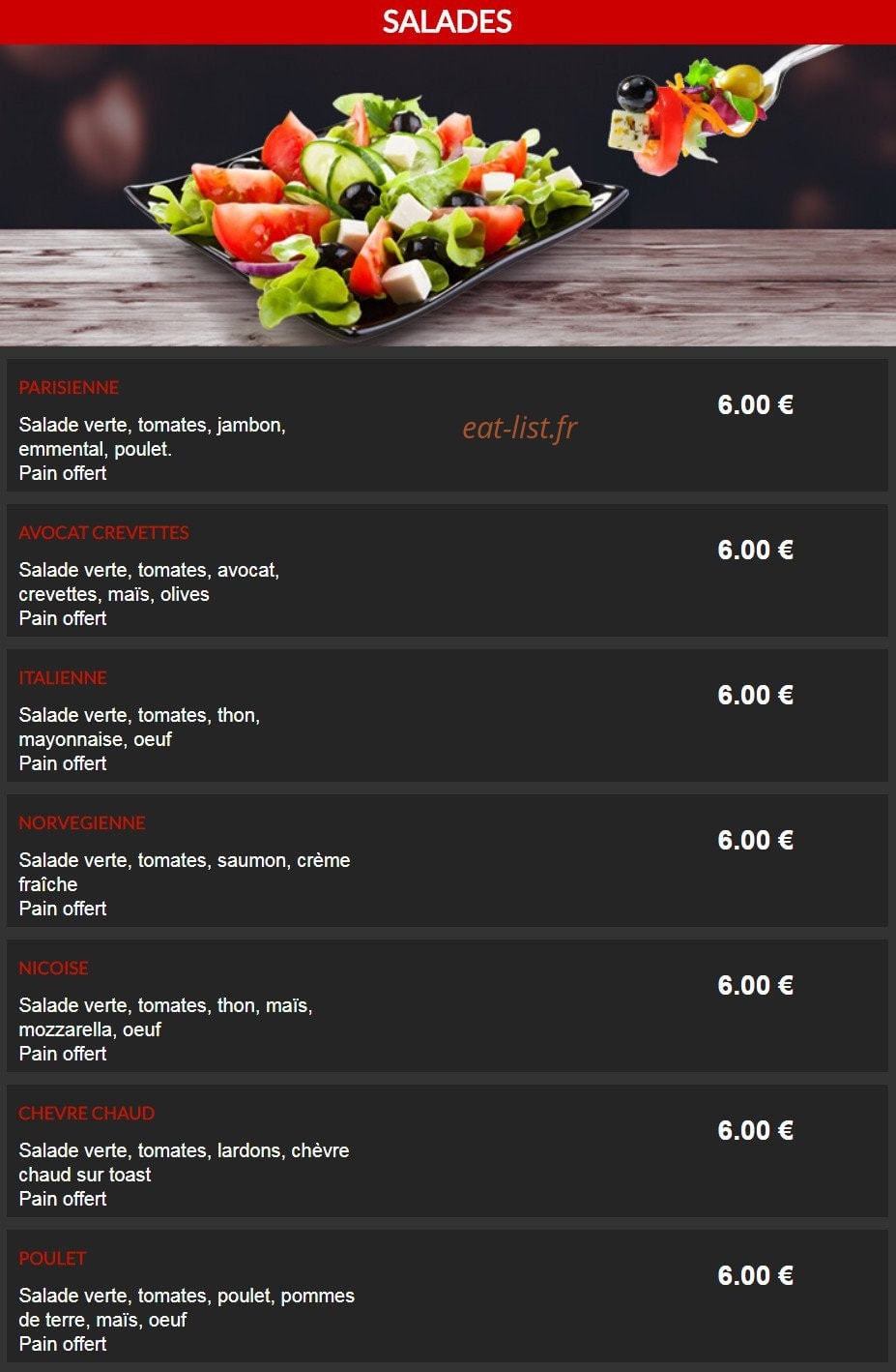 Pizza Service — carte page 3