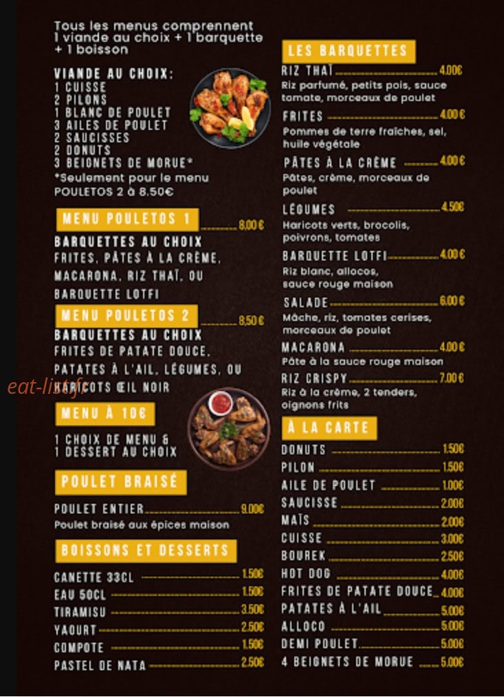 Pouletos — carte page 1